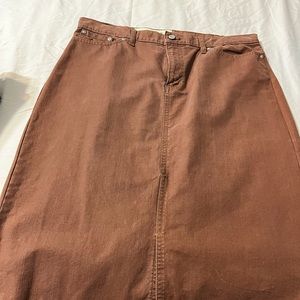 Brown jean skirt
